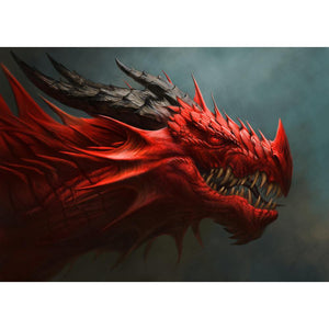 Red Dragon Portrait DIY Diamond Painting