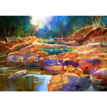 Load image into Gallery viewer, River Lines With Colorful Stones DIY Diamond Painting