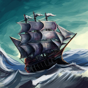 Ship Floating In The Sea DIY Diamond Painting