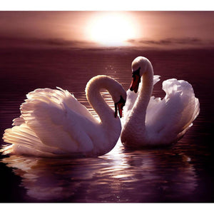 Swans In The Evening DIY Diamond Painting