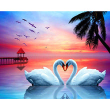Load image into Gallery viewer, Swans In The Sea DIY Diamond Painting