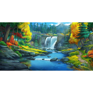 The Waterfall Forest DIY Diamond Painting