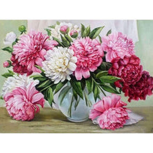 Load image into Gallery viewer, White And Pink Peonies DIY Diamond Painting