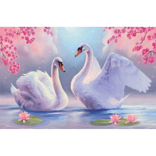 Load image into Gallery viewer, White Swans DIY Diamond Painting