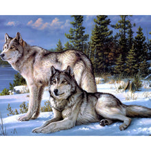 Load image into Gallery viewer, Wolf Family DIY Diamond Painting