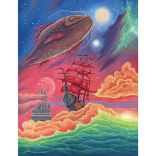 Load image into Gallery viewer, Ship With Red Sails DIY Diamond Painting